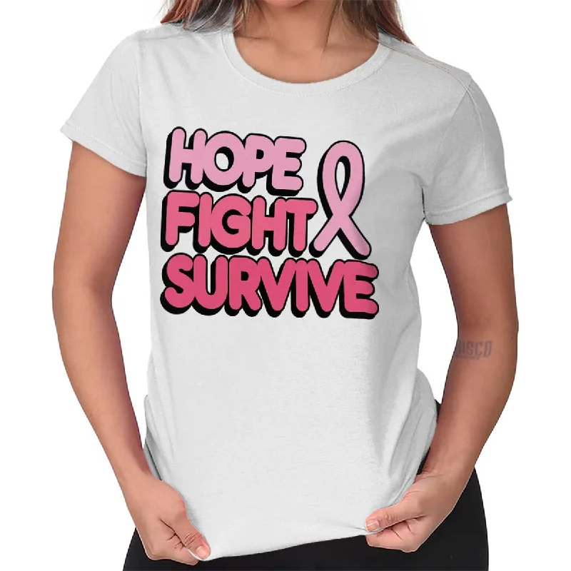 Hope Fight Survive BCA Ladies T ShirtSleep T-Shirts