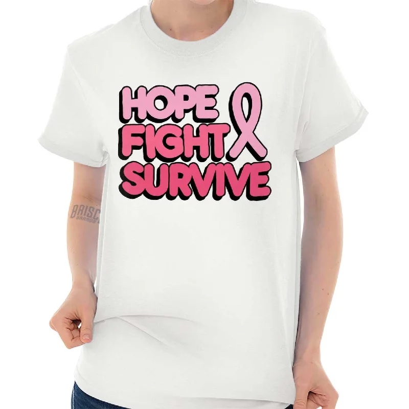 Hope Fight Survive BCA T ShirtGym T-Shirts