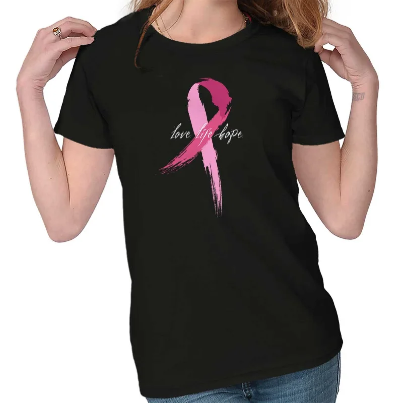 Breast Cancer Awareness Ladies T ShirtMetallic T-Shirts