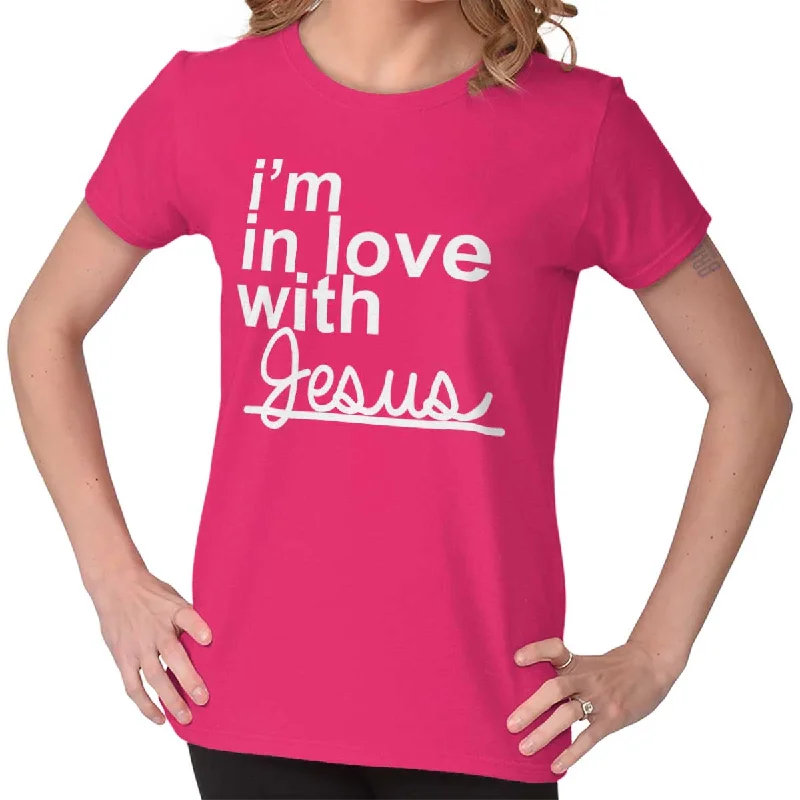 In Love With Jesus Ladies T ShirtRuffled T-Shirts