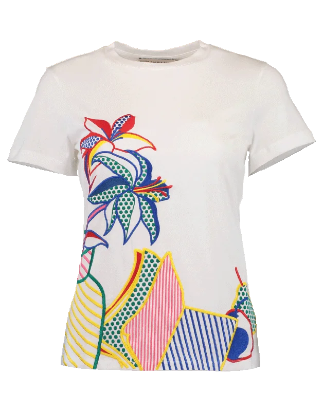 Iven Floral Embroidered T-ShirtPerformance T-Shirts