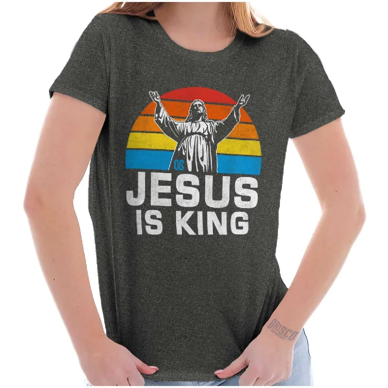 Jesus is King Ladies T ShirtThermal T-Shirts