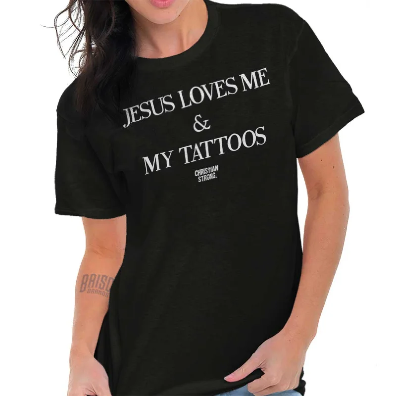 Jesus Loves My Tattoo T ShirtRelaxed Fit T-Shirts