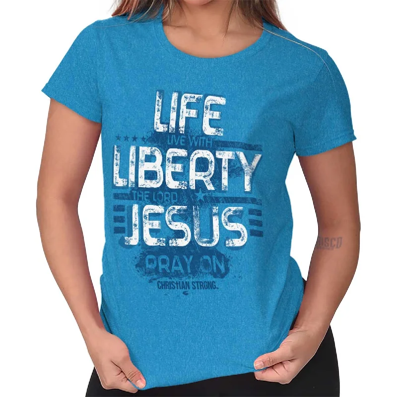 Live Liberty Ladies T ShirtGraphic T-Shirts