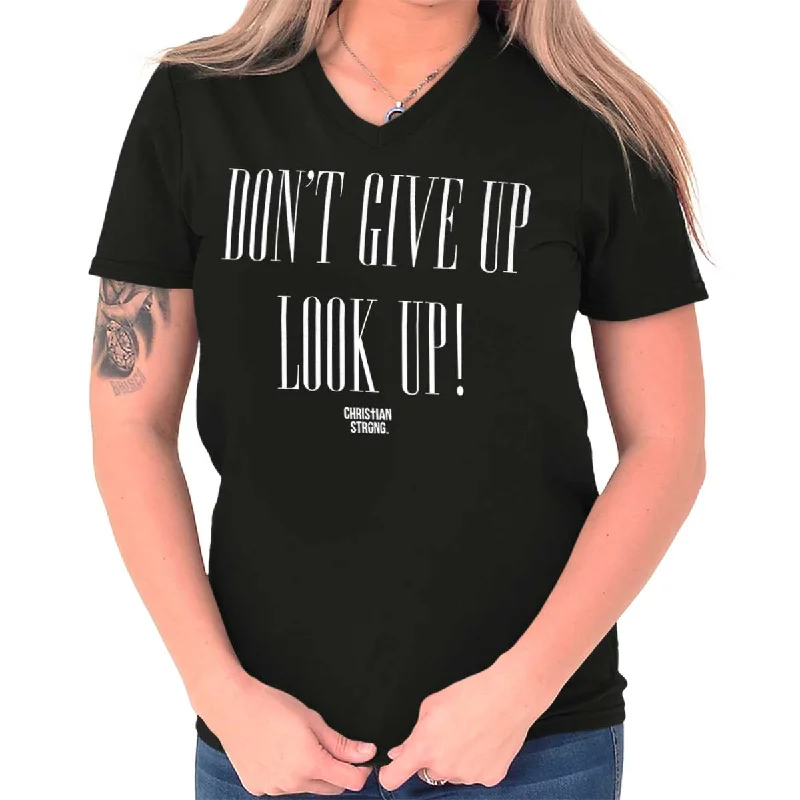 Look Up V-Neck T ShirtLinen T-Shirts