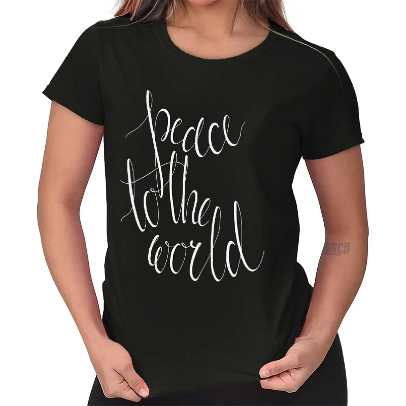 Peace To The World Ladies T ShirtAsymmetrical T-Shirts