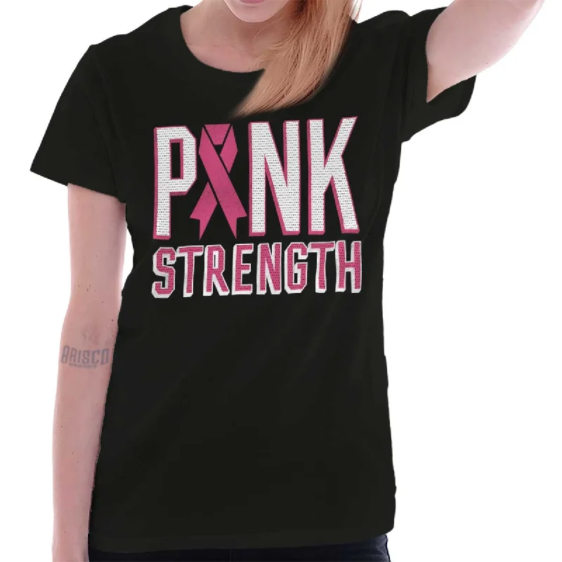 BCA Pink Strength Ladies T ShirtMetallic T-Shirts