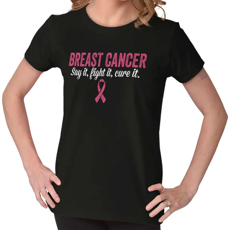 Fight Cure Breast Cancer Ladies T ShirtHiking T-Shirts