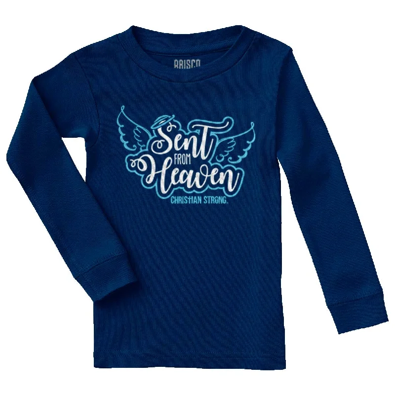 Sent From Heaven Solid Long Sleeve TCollege T-Shirts