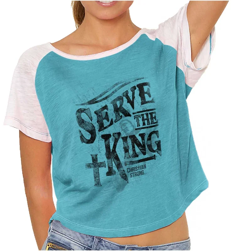 Serve The King Jesus Christ Vintage T ShirtsGlitter T-Shirts