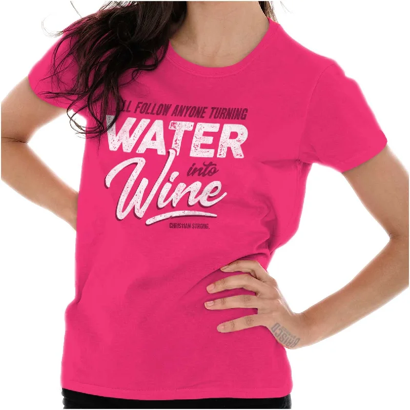 Water Into Wine Ladies T ShirtButton-Up T-Shirts