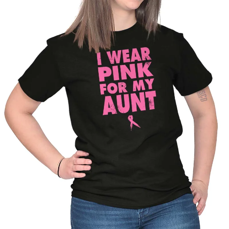 I Wear Pink For My Aunt T ShirtDesigner T-Shirts