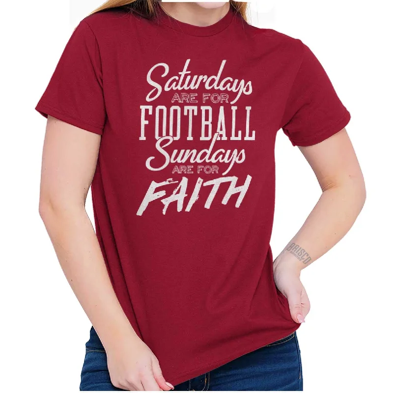 Weekend Football & Faith T ShirtOutdoor T-Shirts