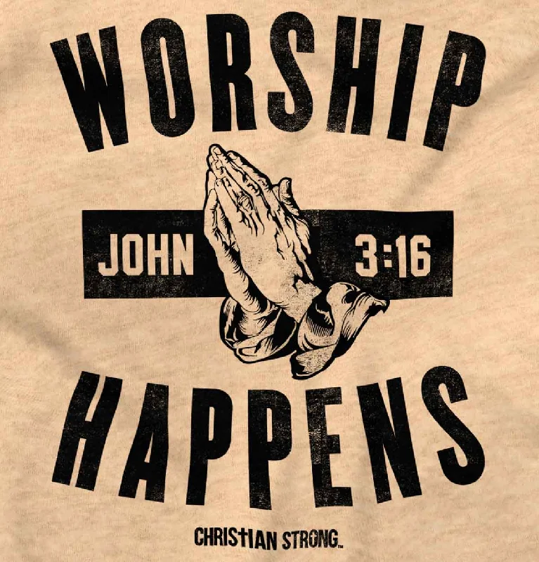 Worship Happens Vintage T ShirtsCompression T-Shirts