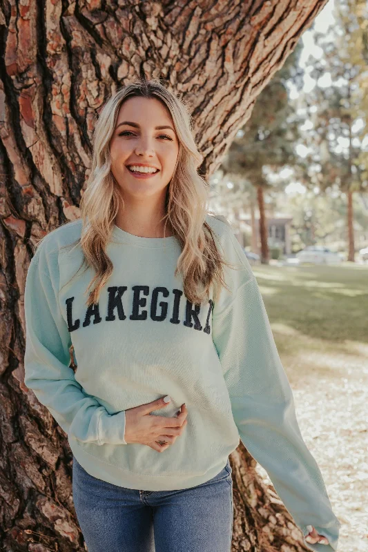 Fleece Lakegirl Mint Crew SweatshirtFitted Sweatshirts