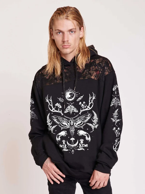 Forest Witch Lace HoodieQuilted Sweatshirts