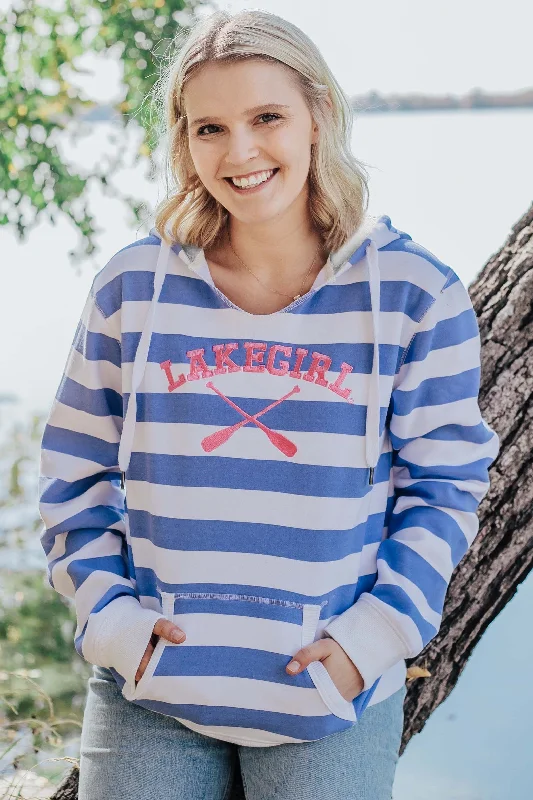 Lakeside Stripe HoodieRuffled Sweatshirts