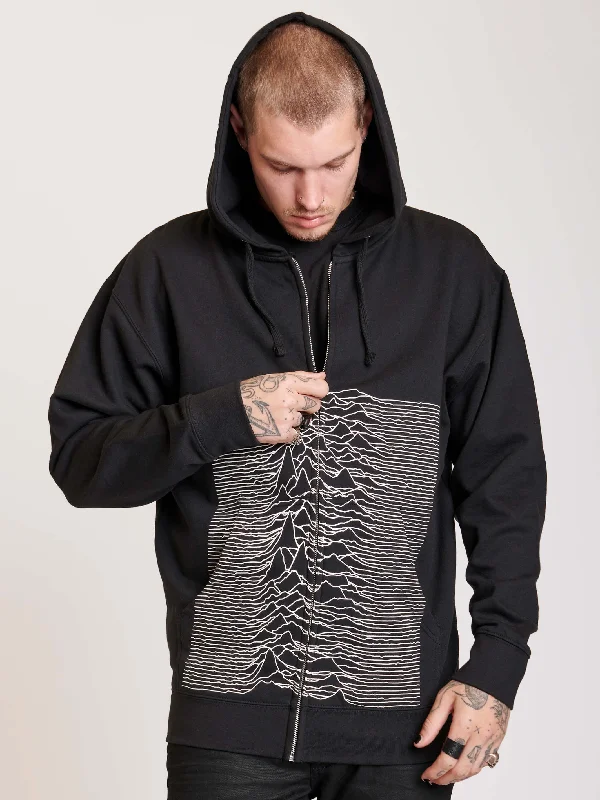 Joy Division Unknown Pleasures Zip Up HoodieYoga Sweatshirts