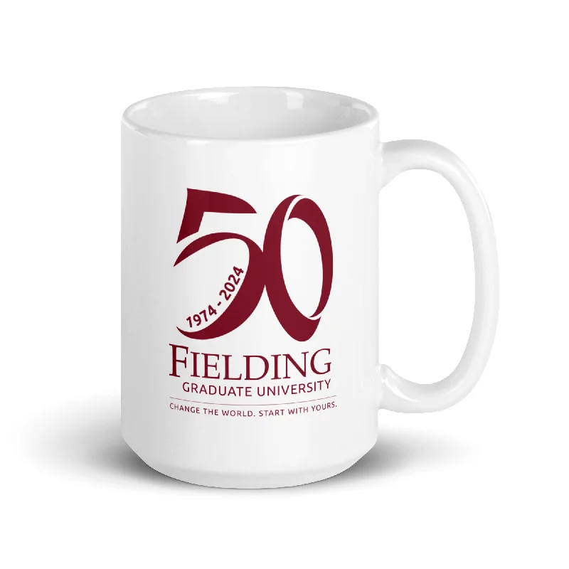 Coffee Mug - 15oz White Glossy | 50th AnniversaryMetallic Hoodies