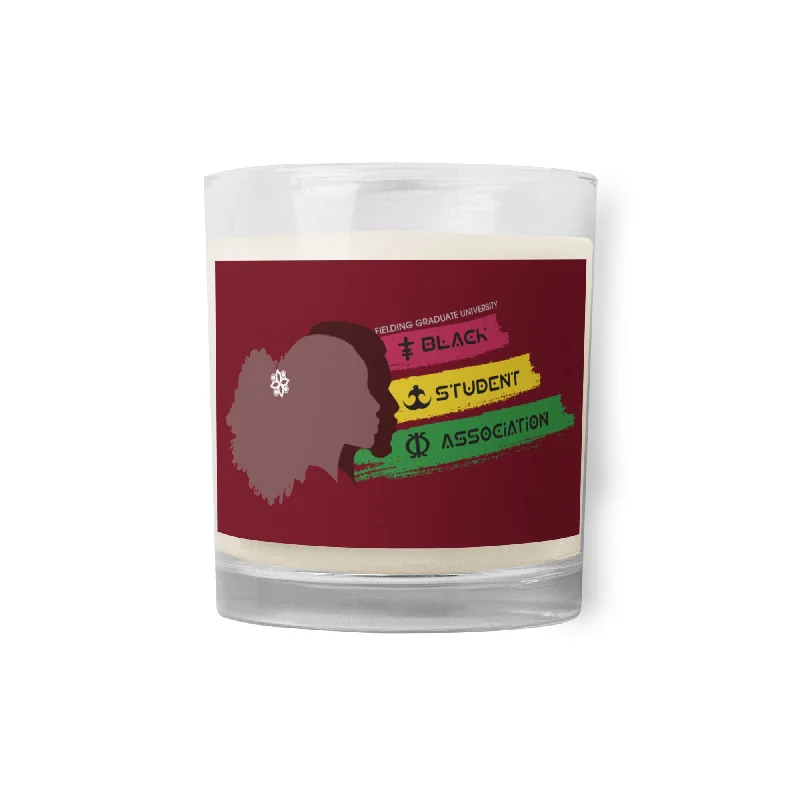 Glass Jar Soy Wax Candle - Merlot | Black Student Association LogoMetallic Hoodies