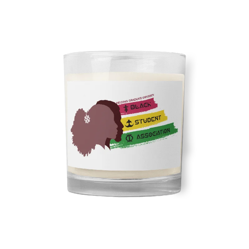 Glass Jar Soy Wax Candle - White | Black Student Association LogoFringed Hoodies