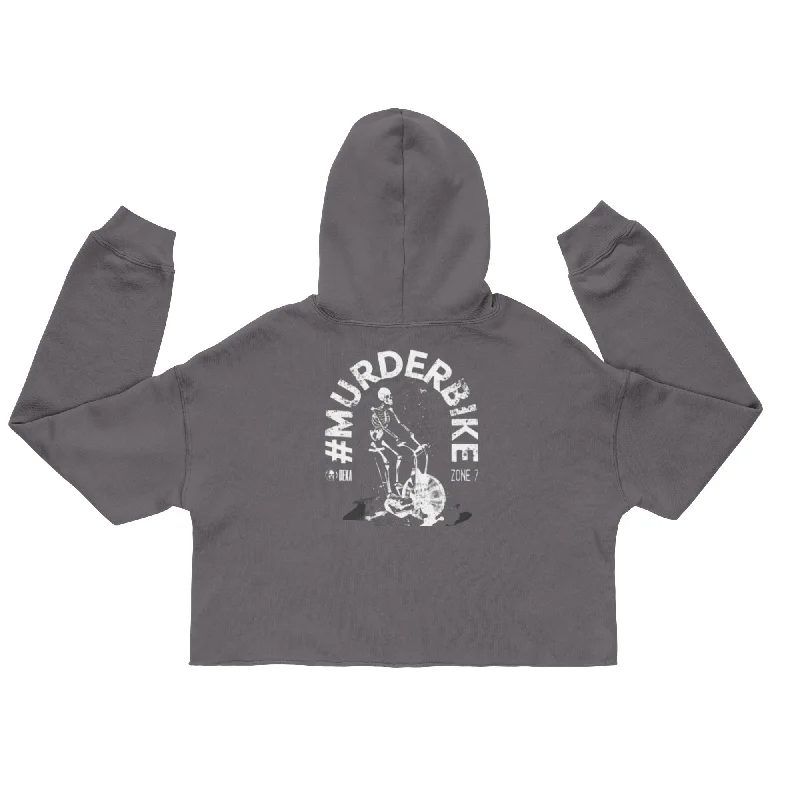 Murder Bike Crop HoodieQuilted Sweatshirts