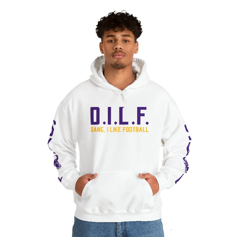 Unisex Heavy Blend™ Hooded Sweatshirt - D.I.L.F. + Original (Sleeves)Fishing Sweatshirts