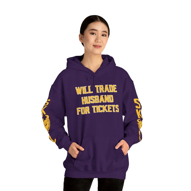 Unisex Heavy Blend™ Hooded Sweatshirt - Husband for Tickets + Original (Sleeves)Recycled Fabric Hoodies