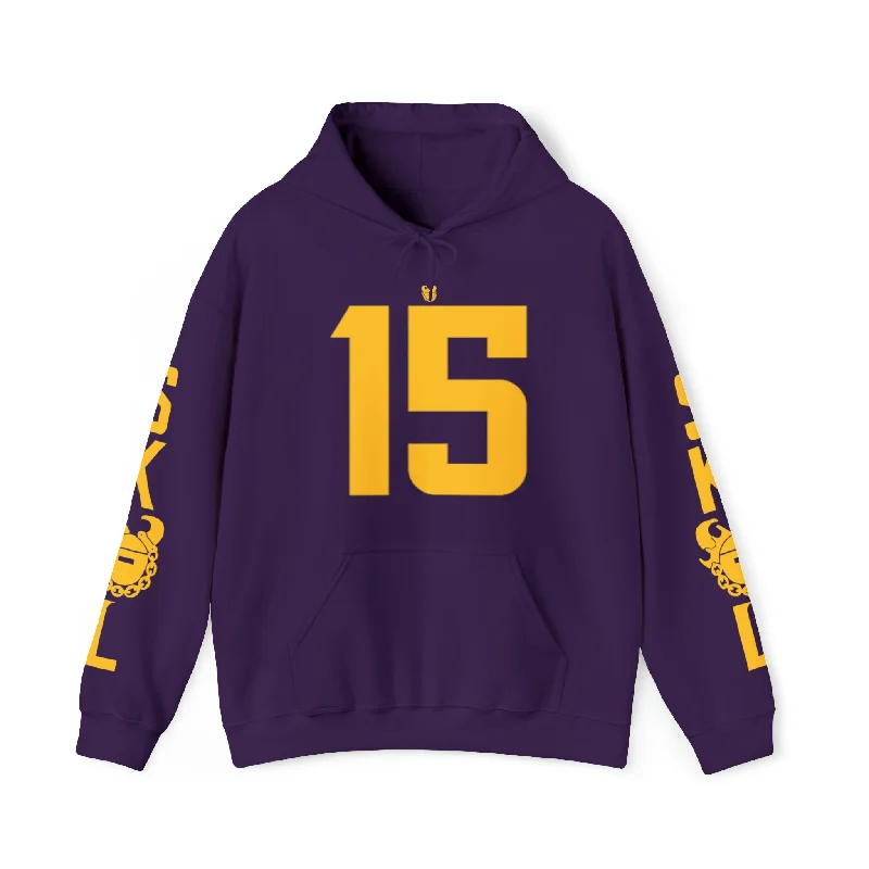 Unisex Heavy Blend™ Hooded Sweatshirt - Jersey #15 + Original (Sleeves)Button-Up Sweatshirts