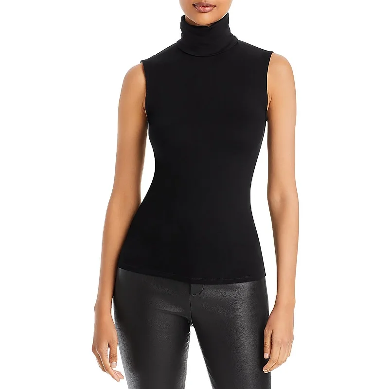 Classic sleeveless topsWomens Stretch Sleeveless Turtleneck Top