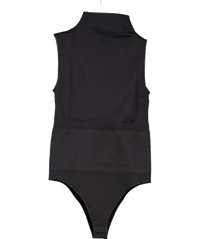 Autumn sleeveless topsRuey Black Sleeveless Turtleneck Bodysuit UK S