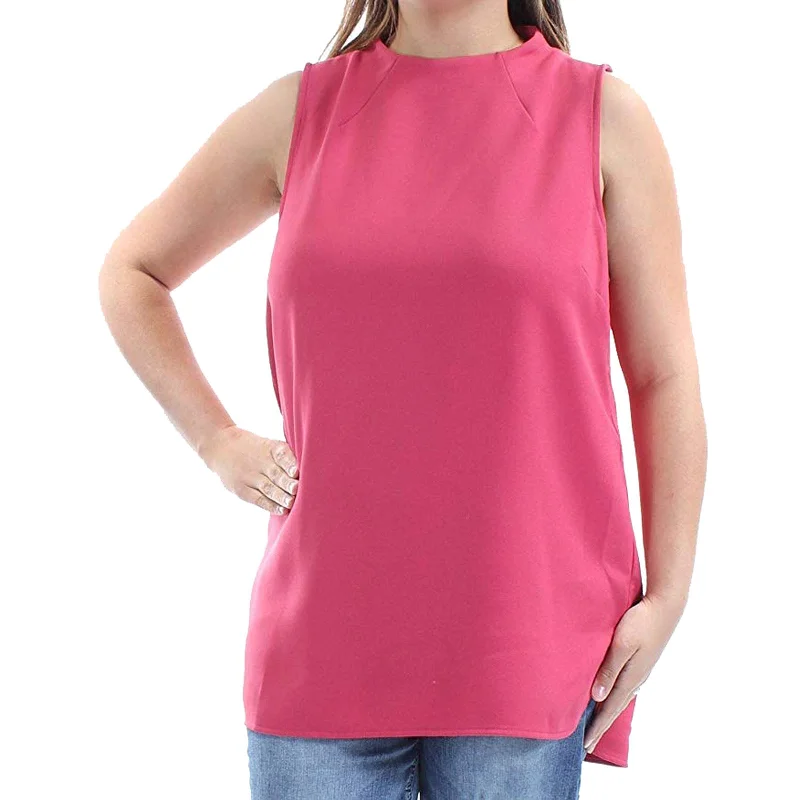 Loose sleeveless topAlfani Pink Sleeveless High-Low Hem Knit Blouse